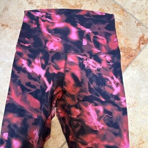 Lululemon yoga pants fire print